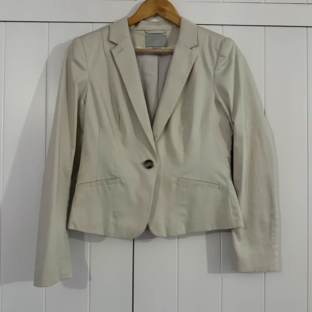 H&M Cream Tailored Blazer
